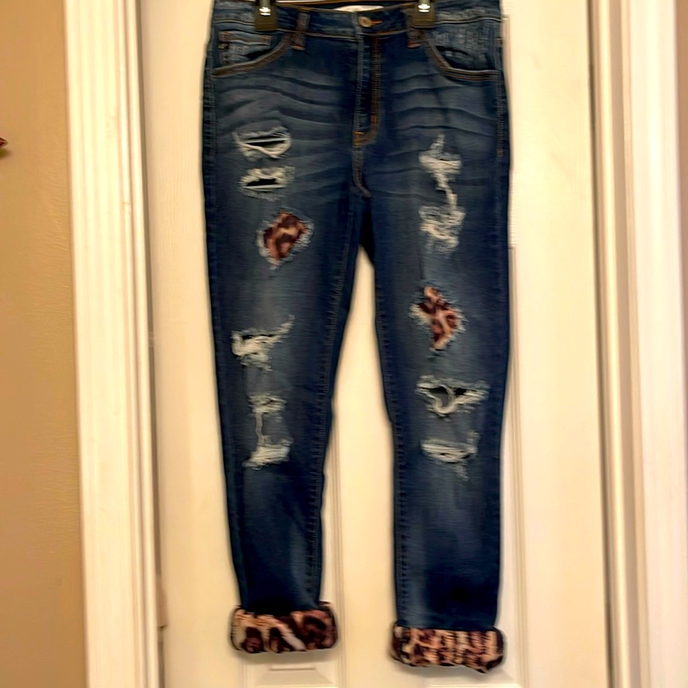 Kancan size 11/29 - distressed leopard